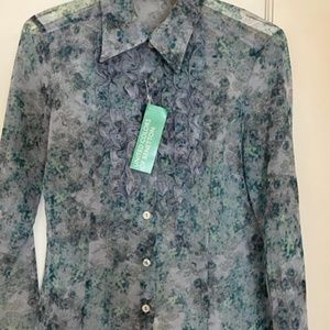 United Colors of Benetton NEW Floral print blouse Size XS